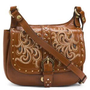 PATRICIA NASH Leather Linny Lux Ranch Saddle Shoulder Bag